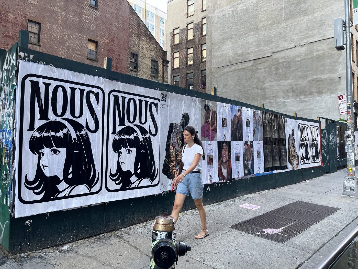 Street poster wheat-paste campaign at 114 W 24th St & 6th