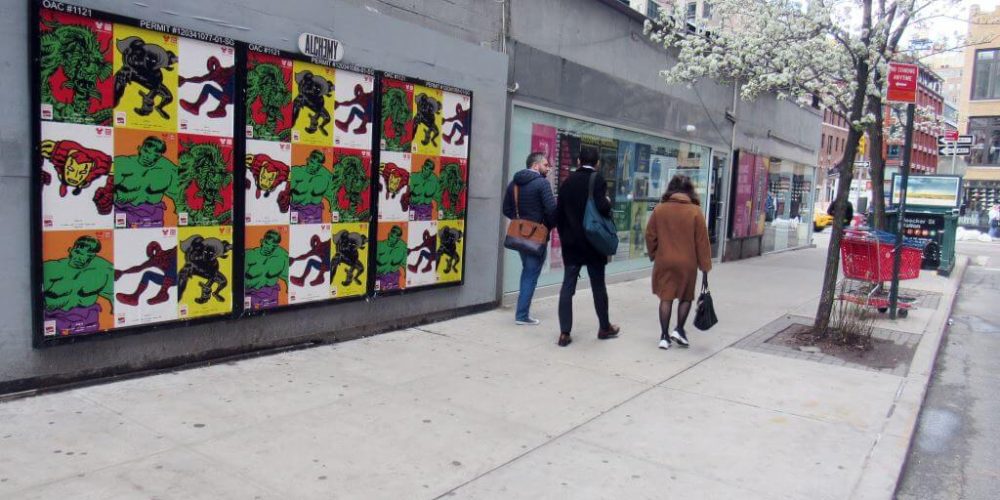 Street poster wheat-paste campaign at 16840 – 333 Lafayette St (Mulberry St bt Bleecker St & Houston St)