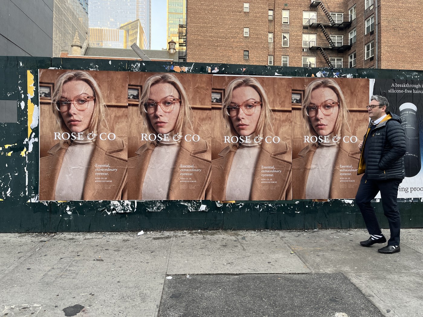 Street poster wheat-paste campaign at 9th Ave btwn 33rd & 34th