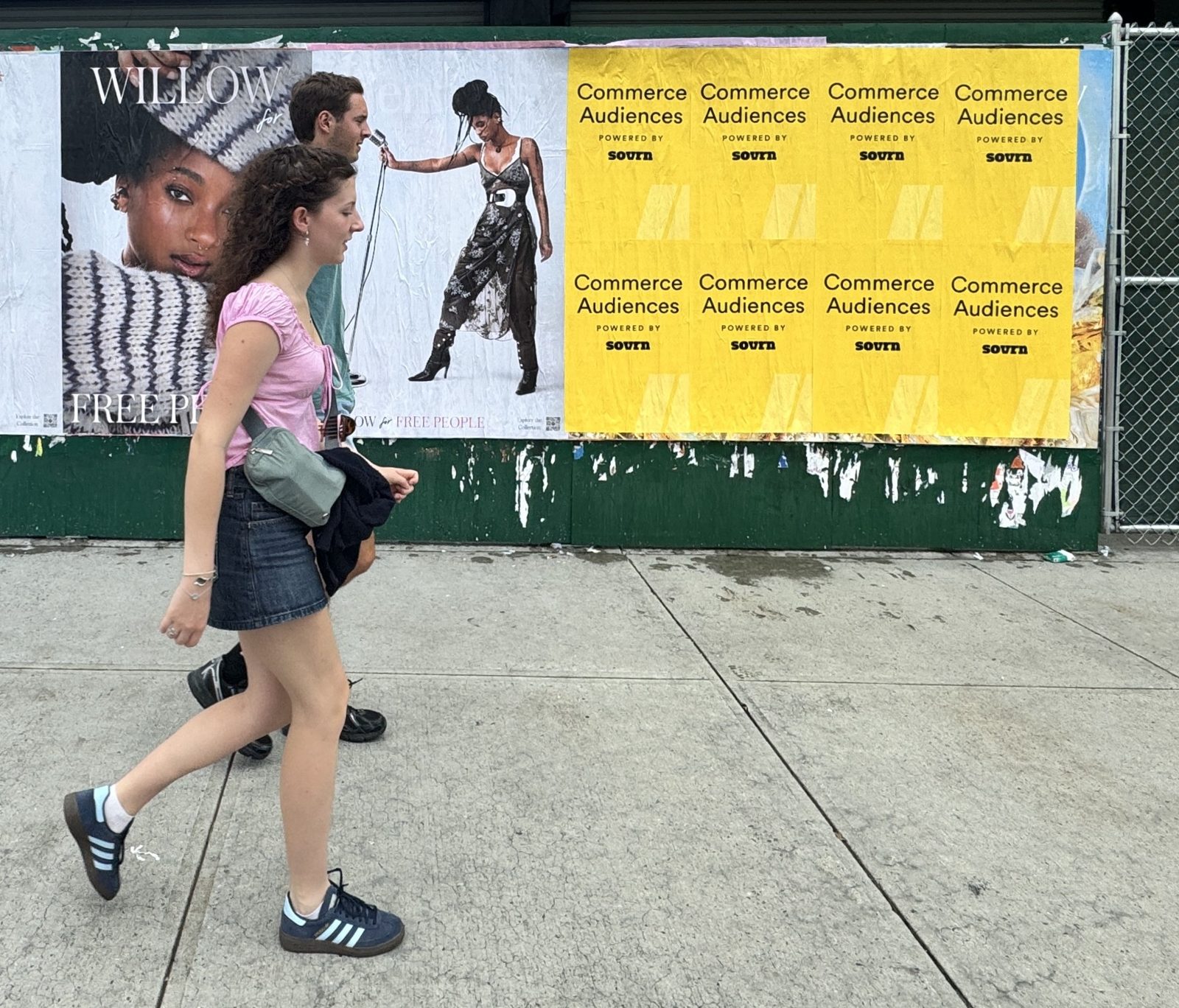 Wheat-paste posters at 10th Ave & Gansevoort St